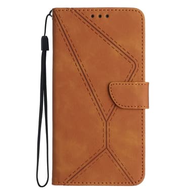 SKALO OnePlus Nord 4 Embossed Plånboksfodral i PU-Läder - Brun