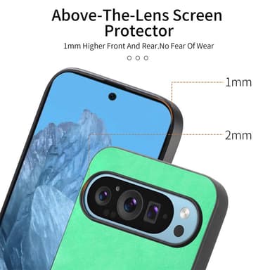 SKALO Google Pixel 9/9 Pro PU-Läder Hybrid Skal - Blå