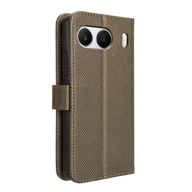 SKALO OnePlus Nord 4 Premium Mini Romb Plånboksfodral - Brun