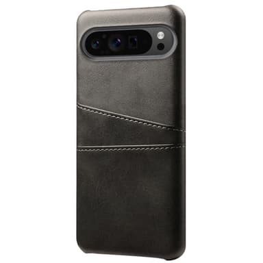 SKALO Google Pixel 9 Pro XL PU Läder Skal med Korthållare/Plånbok - Svart