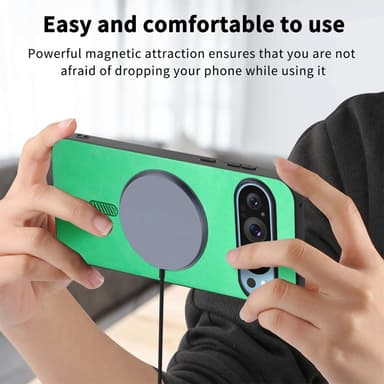 SKALO Google Pixel 9/9 Pro PU-Läder Hybrid Skal - Blå