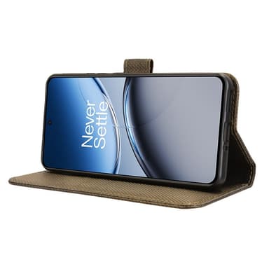 SKALO OnePlus Nord 4 Premium Mini Romb Plånboksfodral - Brun