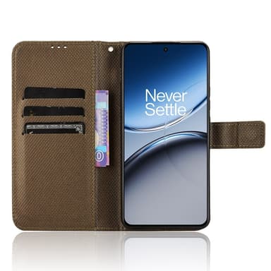 SKALO OnePlus Nord 4 Premium Mini Romb Plånboksfodral - Brun