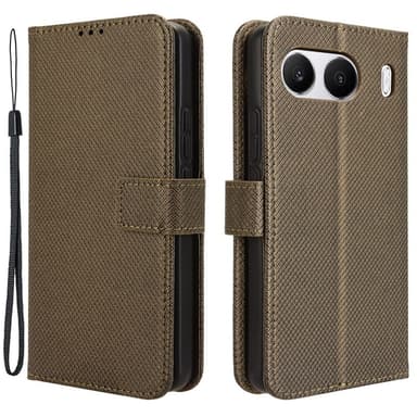 SKALO OnePlus Nord 4 Premium Mini Romb Plånboksfodral - Brun