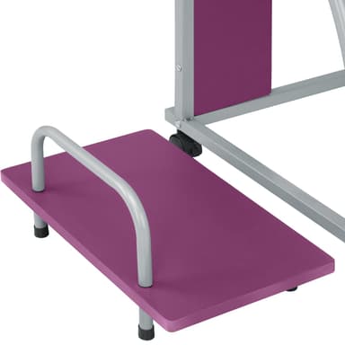 tectake Skrivbord med hjul - lila