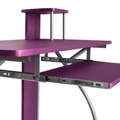 tectake Skrivbord med hjul - lila