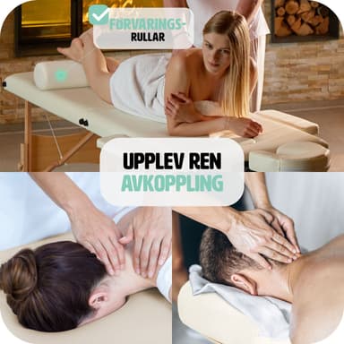 tectake 2-zons massagebänk inkl. kuddar + väska - beige