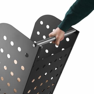 tectake Vedvagn vedkärra extra bred - svart