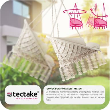 tectake Hängstol Grazia - beige
