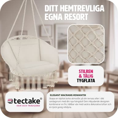 tectake Hängstol Grazia - beige