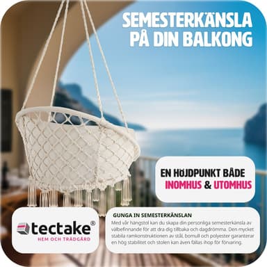 tectake Hängstol Grazia - beige