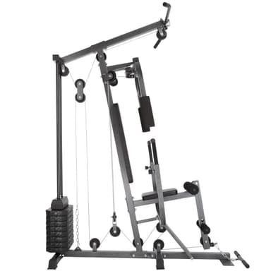 tectake Träningsstation home gym med bänkpressmodul - svart