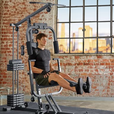 tectake Träningsstation home gym med bänkpressmodul - svart