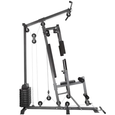 tectake Träningsstation home gym med bänkpressmodul - svart