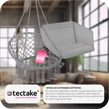 tectake Hängstol Grazia - grå
