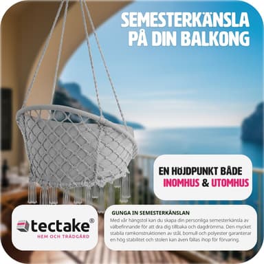 tectake Hängstol Grazia - grå