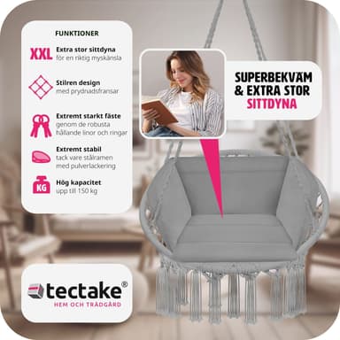 tectake Hängstol Grazia - grå