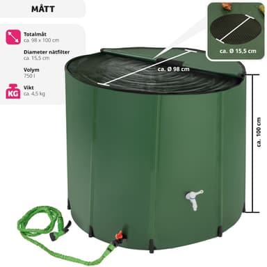 tectake Regntunna - 750 L