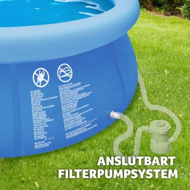 tectake Pool rund Ø 240 x 63 cm - blå