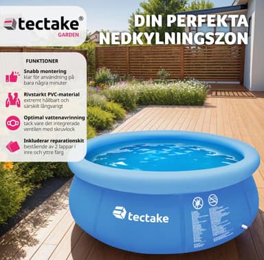 tectake Pool rund Ø 240 x 63 cm - blå