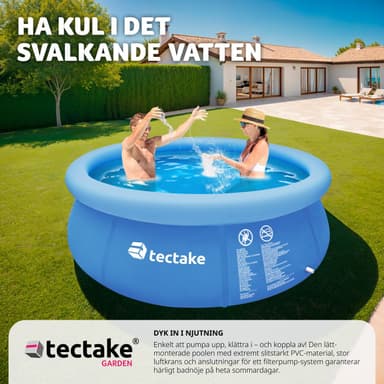 tectake Pool rund Ø 240 x 63 cm - blå