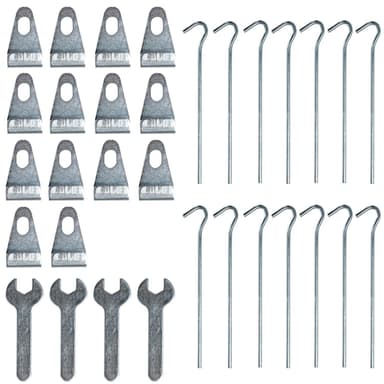 tectake Aluminiumväxthus med fundament - 375 x 185 x 195 cm