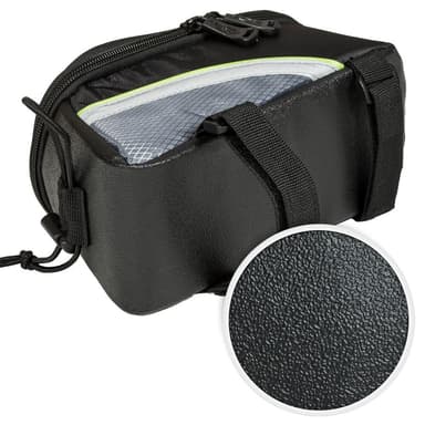 tectake Cykelväska för smartphones - 20,5 x 10 x 10,5 cm, svart/grå/grön