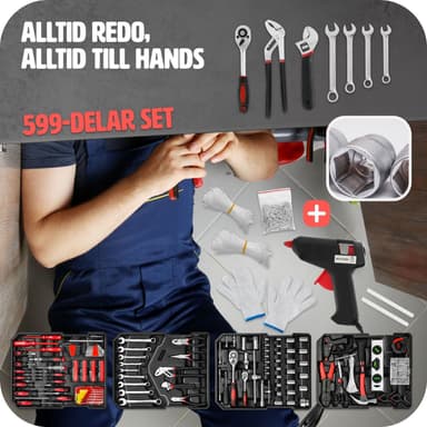 tectake Verktygslåda Tim - silver