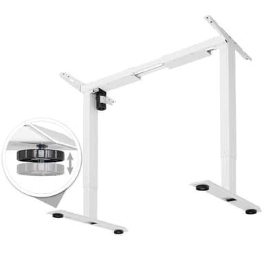 tectake Höj- och sänkbart skrivbord Yannick - vit