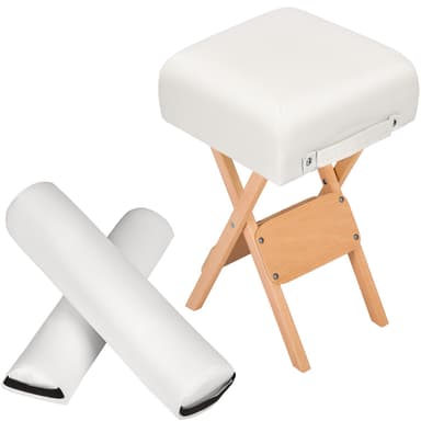 tectake Pall + 2 stödrullar - vit