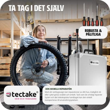 tectake Verktygslåda Tim - silver