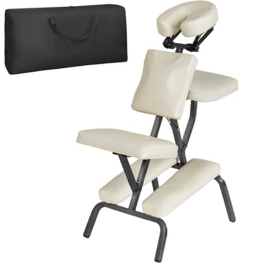 tectake Massagestol i konstläder - beige