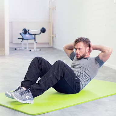 tectake Yogamatta - 185 x 80 x 1,5 cm, grön