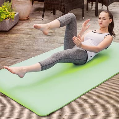 tectake Yogamatta - 185 x 80 x 1,5 cm, grön
