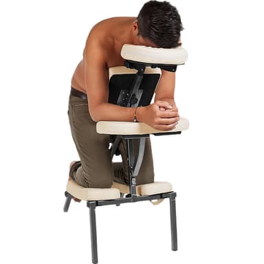 tectake Massagestol i konstläder - beige