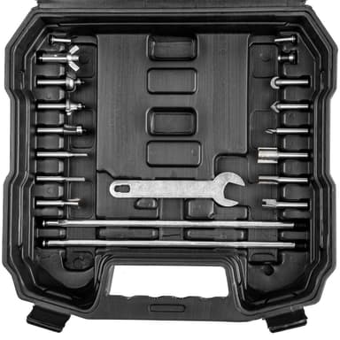 tectake Överhandsfräs 1200W inklusive tillbehör - röd
