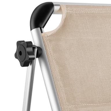 tectake Solstol Lorella, vadderad, hopfällbar - beige