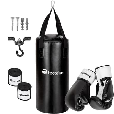tectake Boxningssäck set - svart