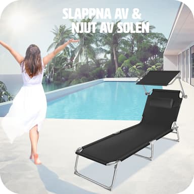 tectake Solsäng Chloé - svart