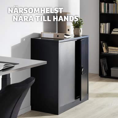 tectake Arkivskåp med 3 fack - svart