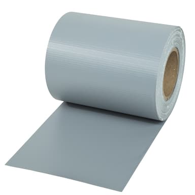 tectake PVC-skyddsfilm med fästklämmor - 35 m, grå