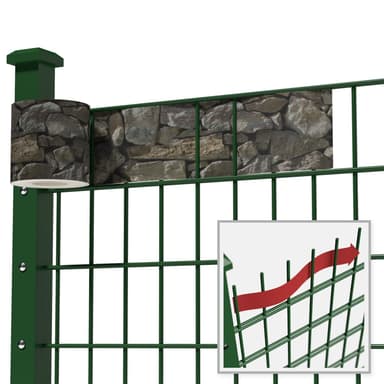 tectake PVC-skyddsfilm med fästklämmor - 35 m, stenimitation
