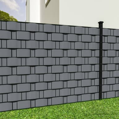 tectake PVC-skyddsfilm med fästklämmor - 35 m, grå