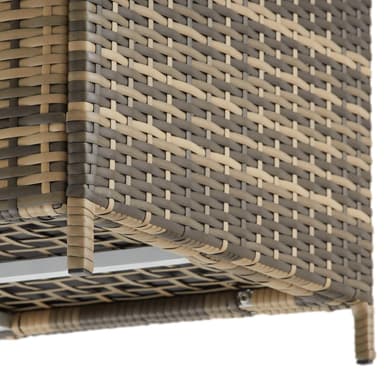 tectake Dynbox i konstrotting, Förvaringslåda, Trädgårdslåda för Utomhusförvaring - natur