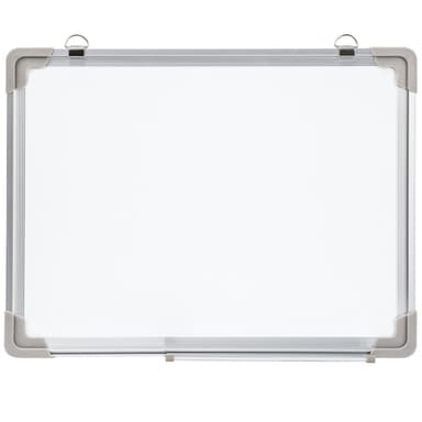 tectake Whiteboard magnettavla + 12 färgade magneter - 40 x 30 x 2 cm