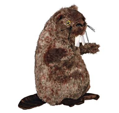 Bäver, original djurljud, plysch, leksak för hundar, 27 cm