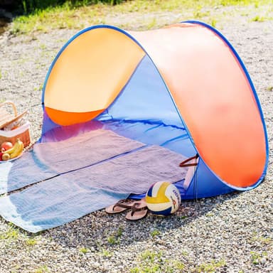 tectake Pop-up tält Jasmin - blå/orange