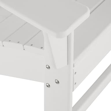 tectake 2 trädgårdsstolar Janis med bord - vit/vit