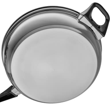 tectake Grytset, kastruller och stekpanna, 12 st i rostfritt stål med glaslock - silver