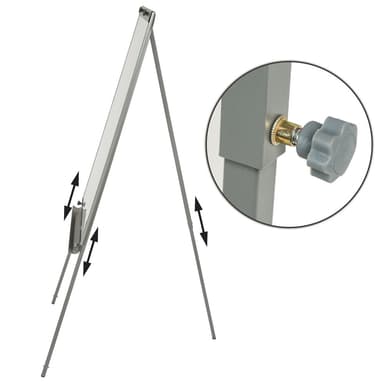 tectake Whiteboard på ben 65 x 95 cm vit + 12 magneter - vit